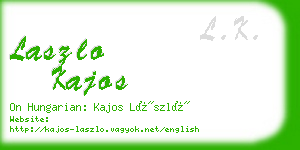 laszlo kajos business card